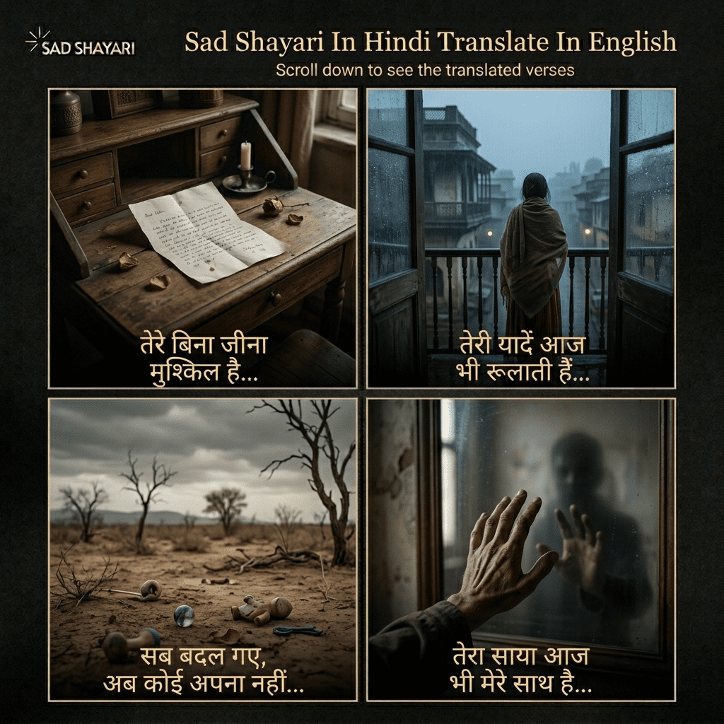 Sad Shayari English in Hindi